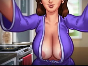 Busty MILF stepmom Debbie takes care of her Horny Tenant| Perfect Massive Natural Boobs| Summertime Saga 3D Game Part 01