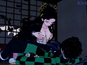 Mitsuri Kanroji and Shinobu Kocho and Daki and Tanjiro Kamado intense sex. - Demon Slayer Kimetsu no Yaiba Hentai