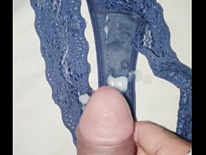 Me cumming in used dirty panties