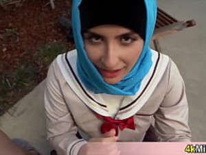 Angeline loves her hijab even while fucked she is not removing it