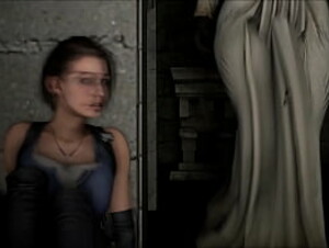 Resident Evil (Village/Remake) ENF CMNF MMD: Lady Dimitrescu finds Jill Valentine and rips off all her clothes showing her big tits, pussy and ass, bu