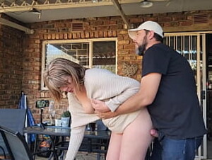 Mutual masturbation with my neighbors wife turns into outdoor creampie