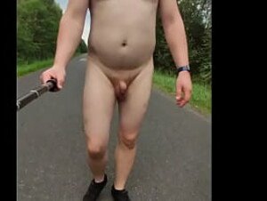 Risking walking naked on a public road with a small penis