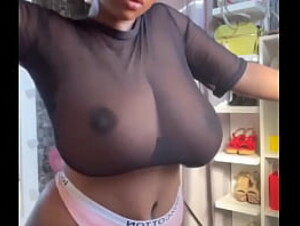 Big boobs in transparent top