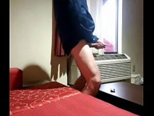 Motel window masturbation