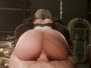 2B&#039_s enormous ass bounces on cock