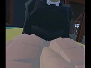 Femboy Gives A Wet Blowjob To His Loving Master In Recroom