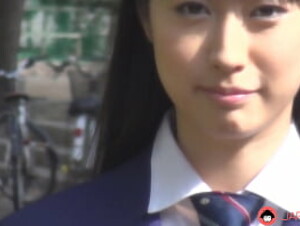 Tomomi Motozawa in school uniform sucks a classmate