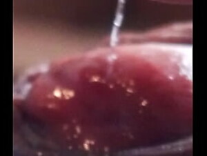 Leaking precum, extreme closeup. July 20, 2024.