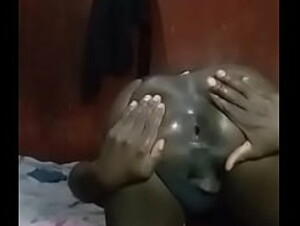 Horny kenyan crossdresser stripping and fingering gaping asshole