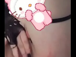 Goth pussy rubbing