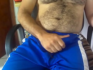 massage my dick in the blue shorts