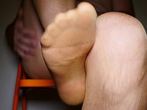 Tan Pantyhose Feet Fun